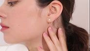 Green Emerald Huggie Earrings for Women, Sterling Silver Small Hoop Earring,Cartilage Earring, Helix Second Hole Earrings, Stackable Small Silver Hoops, Nap Earrings, Dainty Tiny Hoop Earrings