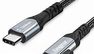 Fasgear USB C to USB C Cable 100W Power Delivery 3ft 90 Degree USB 3.1 Gen 2 Cord 10Gbps Data Sync and 5A PD Fast Charge Cord with E-Marker Chip Compatible for Macbook,Chromebook,S20,Pixel 1m Black