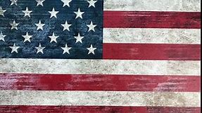 Pyradecor Large Old Vintage American Flag Canvas Prints Wall Art Pictures Paintings for Living Room Office Home Decorations Modern Abstract Landscape Artwork 24" x 36"