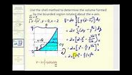 Volume of Revolution - The Shell Method about the x-axis