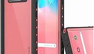 PunkCase S10 Plus Waterproof Case [StudStar Series] [Slim Fit] [IP68 Certified] [Shockproof] [Dirt Proof] Armor Cover W/Built in Screen Protector Compatible W/Samsung Galaxy S10 Plus [Pink]