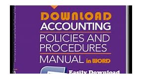 Accounting Policies and Procedures Manual Template Word