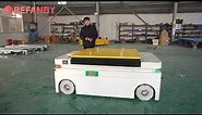 Customized AGV Electric Transfer Cart,Operated Handle Factory Transfer Trolley