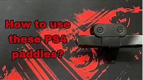 How to use PS4 paddles