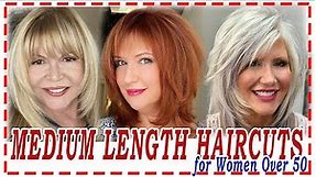 25 Best💕 Hairstyles 2024 for Women Over 50 to Look Younger.medium length haircuts.