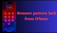 Remove pattern lock from iPhone (How To)