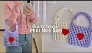 ♥️ How To Crochet Mini Net Bag | Simple and Easy ♥️