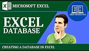Creating a Database in Excel [Excel is a Database]