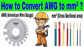 AWG to mm2 | American wire gauge to mm2
