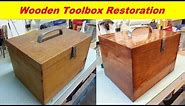 Old Vintage Wooden Tool Box Restoration & Refinishing DIY