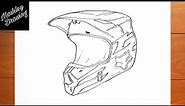 How to Draw a Dirt Bike Helmet