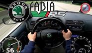 Skoda Fabia II RS 1.4 TSI 180 HP DSG POV DRIVE TEST ACCELERATION ON GERMAN AUTOBAHN