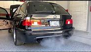 2003 BMW M5 (E39) Touring/Wagon: Cold Start, Dual Mode Exhaust Sounds at Idle and Revving