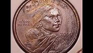 SacagaweaCoin 2000 p - d Experimental Rinse US Mint Sacagawea Native American One Dollar Coin