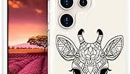Topgraph Case Compatible for Samsung Galaxy S23 Ultra Cute Clear for Women Girly Designer Girls, Transparent Phone Case Design Compatible with Samsung Galaxy S23 Ultra (Lovely Giraffe Line Art)