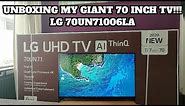 UNBOXING MY NEW 70 INCH LG 4K TV LG 70UN71006LA