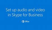 Set Audio Device options in Skype for Business