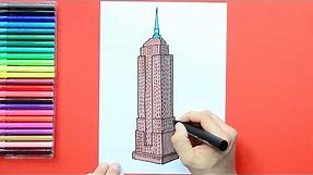 How to draw the Empire State Building, New York