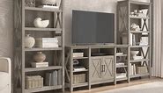Tall Farmhouse TV Stand with 2 Bookcases by Bush Furniture - Bed Bath & Beyond - 30068575