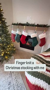 🎶It’s the most wonderful time of the year… to finger-knit your own Christmas stocking 🎄✨ . The Cozy Classic Christmas Stocking is my #1 favorite creation this season because it checks every box: ✔️ Beginner friendly ✔️ Step-by-step video tutorial ✔️ Fast fun (perfect for moms with zero extra time) ✔️ Already super popular — so many of you are making these! . If you want the pattern tutorial I’ll link it in the comments below 👇 ❤️🧶 . . . . #cozyclassicstocking #forevercozyknits #fingerknittin