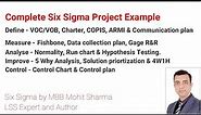 Six Sigma Complete Project Example | Learn complete DMAIC project example