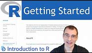 Introduction to R: Getting Started