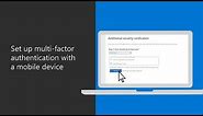 Set up multi-factor authentication with a mobile device in Microsoft 365 Business