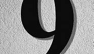 House Numbers, 8 Inch Modern Large House Numbers, Black Home Address Numbers, Acrylic Building Street Number Sign, Number 9