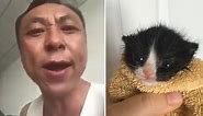 Chinese Man Yelling at a Kitten
