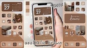 customize your iphone ☕️ *iOS15 (brown theme) 🤎 | how to have an aesthetic phone