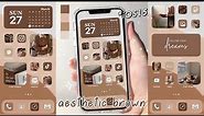 customize your iphone ☕️ *iOS15 (brown theme) 🤎 | how to have an aesthetic phone