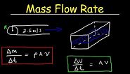 Volume Flow Rate & Mass Flow Rate - Fluid Dynamics Physics Problems