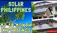 18 month with Solar in the Philippines - My experiences and advise for people that want to go solar