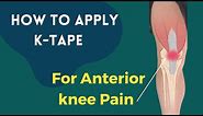 How to apply Kinesiology tape for knee pain - Patella Femoral Syndrome / Osgood Schlatters Syndrome