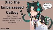 Xiao The Embarressed Catboy Xiao x Traveler Cuddling, Teasing, Angst, Romance, Comfort REUPLOAD