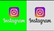 Instagram logo animation green screen, transparent background | Free Download link