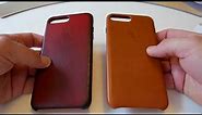 How does an Apple iphone Leather Case in Red (Product RED) age?