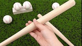 Libima 18 inch Unfinished Baseball Bat and Baseball Set Including 12 Baseball Bats 18 inch Baseball Decor 12 Sports Balls Baseball Party Favors for Painting DIY Craft Projects Decoration