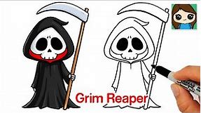How to Draw the Grim Reaper Easy 💀Halloween Art