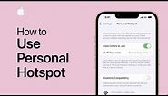 How to use Personal Hotspot on your iPhone | Apple Support