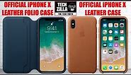 iPhone X Official Leather Case and Leather Folio