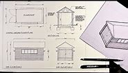 Hand-Drawing a Garage Plan: Technical Drawing for Architecture - Drawing Technical Diagrams
