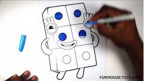 Numberblocks - Learn to count - Learn colors | Number six | counting lesson - coloring pages