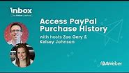 Access PayPal Purchase History in AWeber