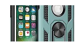 Korecase iPhone 6 7 8 Case, Extreme Protection Military Armor Protective Cover Ring Kickstand Jadegreen