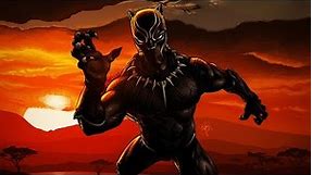 BLACK PANTHER Fan Art | 2017 Movie Speed Drawing | DIGITAL PAINTING | Photoshop | Time Lapse