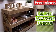 DIY Pallet wood shoe rack idea | FREE PLANS