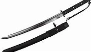 Musashi - Morden Tactical Wakazashi 1060 high Carbon Steel Clay Tempered Samurai Short Sword Wakazashi