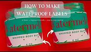How To Make WATERPROOF LABELS for BODY BUTTER products | DIY + STEP-BY-STEP TUTORIAL | JADA RENEE