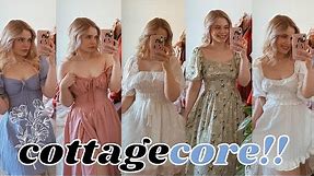 My Cottagecore Dress Collection! Pastel Dress Try-on Haul!!